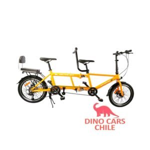 Bicicleta para dos personas plegable amarilla